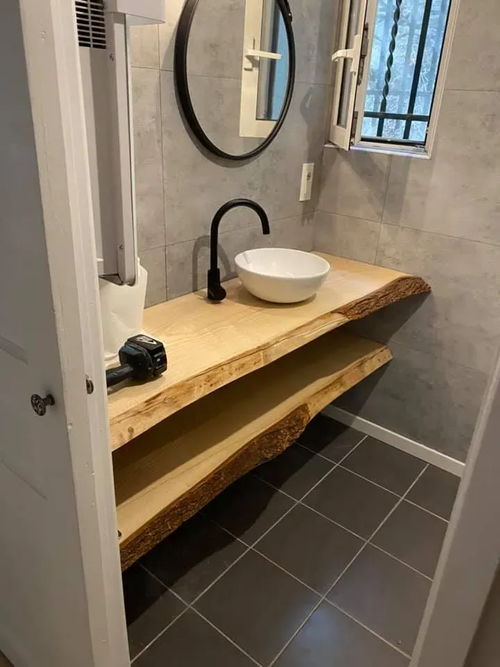 salle de bain bois